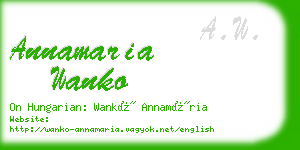 annamaria wanko business card